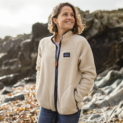 Fairbanks Full Zip Sherpa Fleece - Oatmeal - Lifestyle