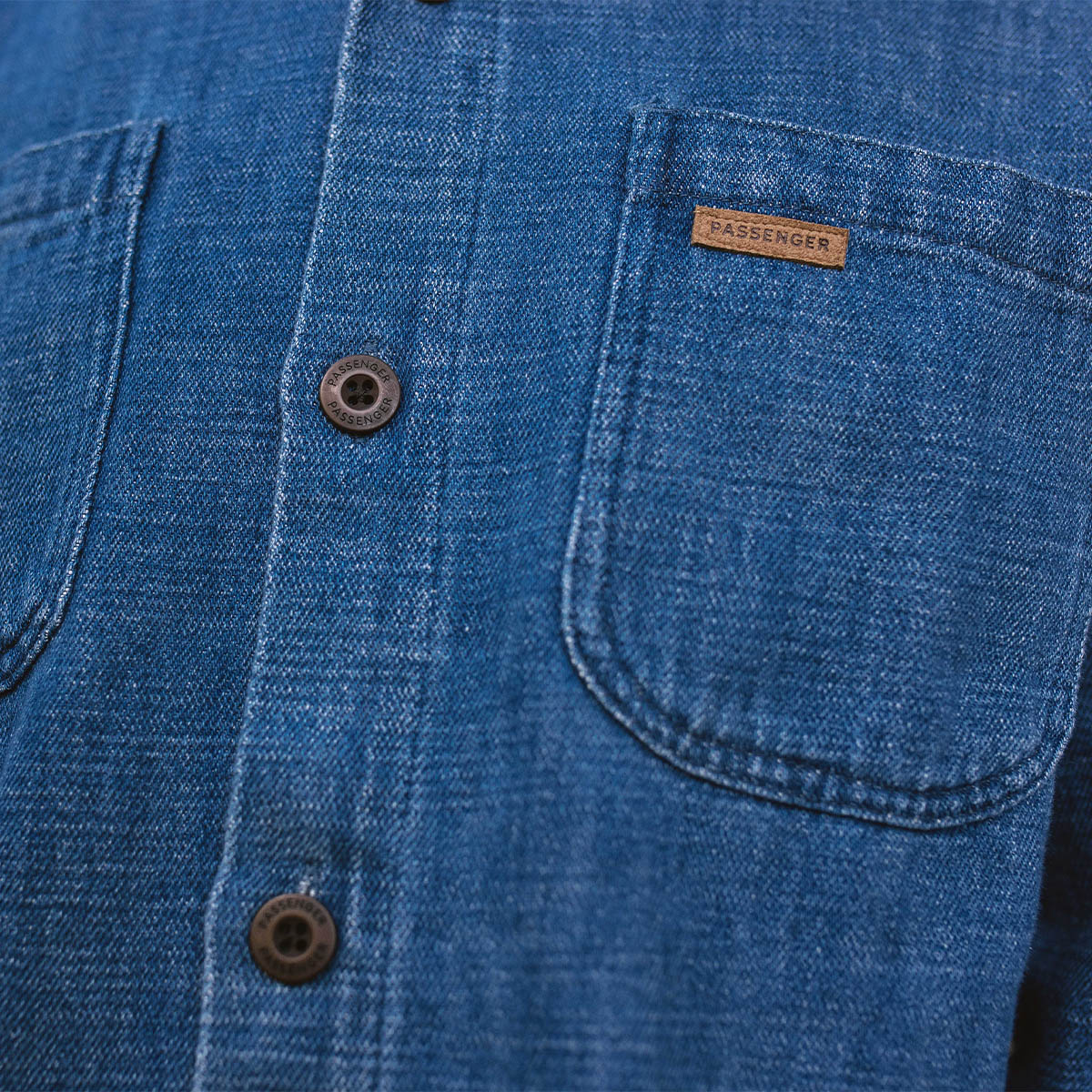 Backcountry Organic Cotton Denim LS Shirt - Washed Denim - Lifestyle