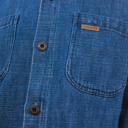 Backcountry Organic Cotton Denim LS Shirt - Washed Denim - Lifestyle