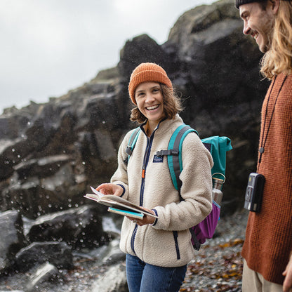 Fairbanks Full Zip Sherpa Fleece - Oatmeal - Lifestyle