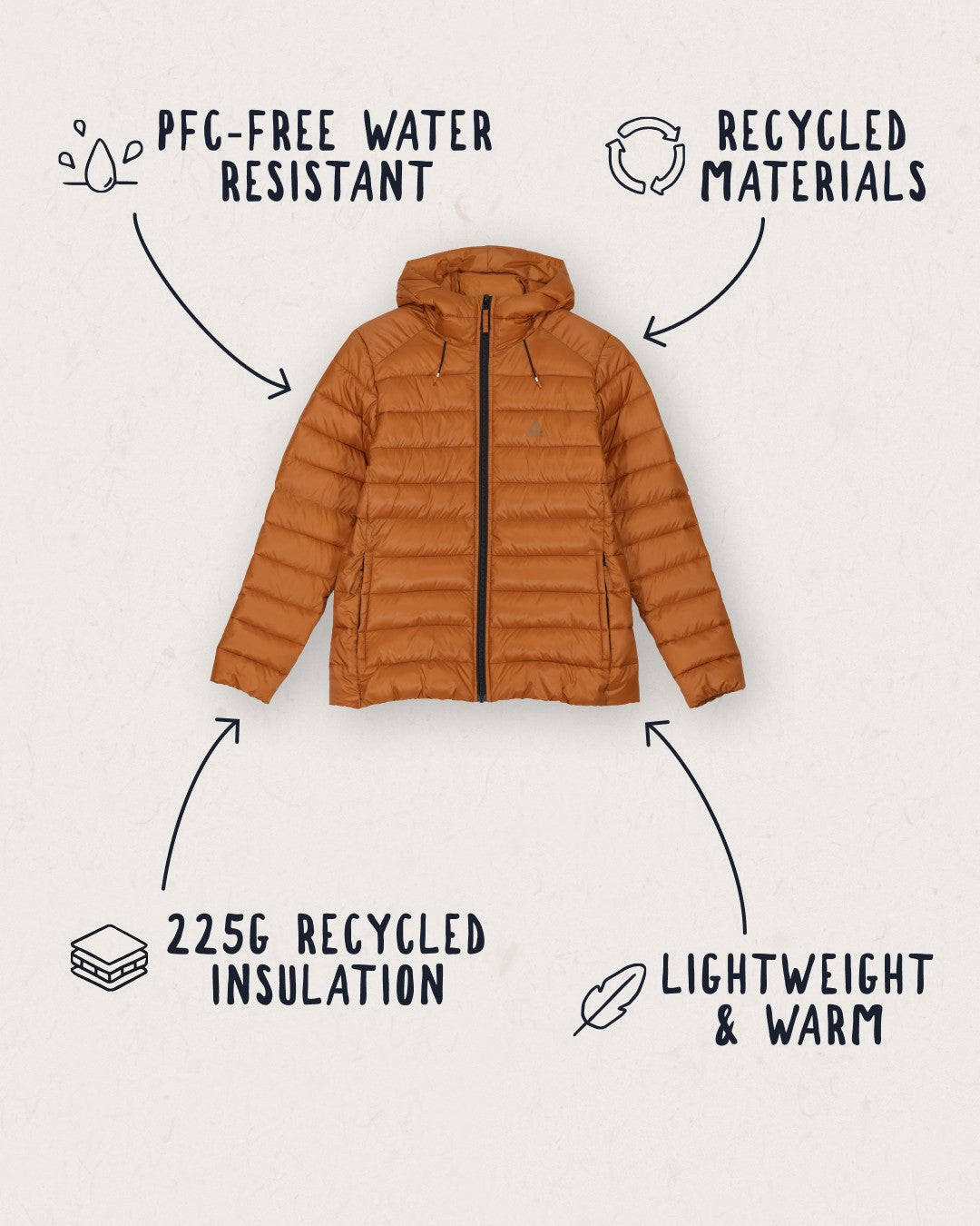 Pow Insulated Jacket - Glazed Ginger - Lifestyle
