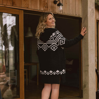 Palumbo Hooded Cardigan - Turbulence Grey - Lifestyle