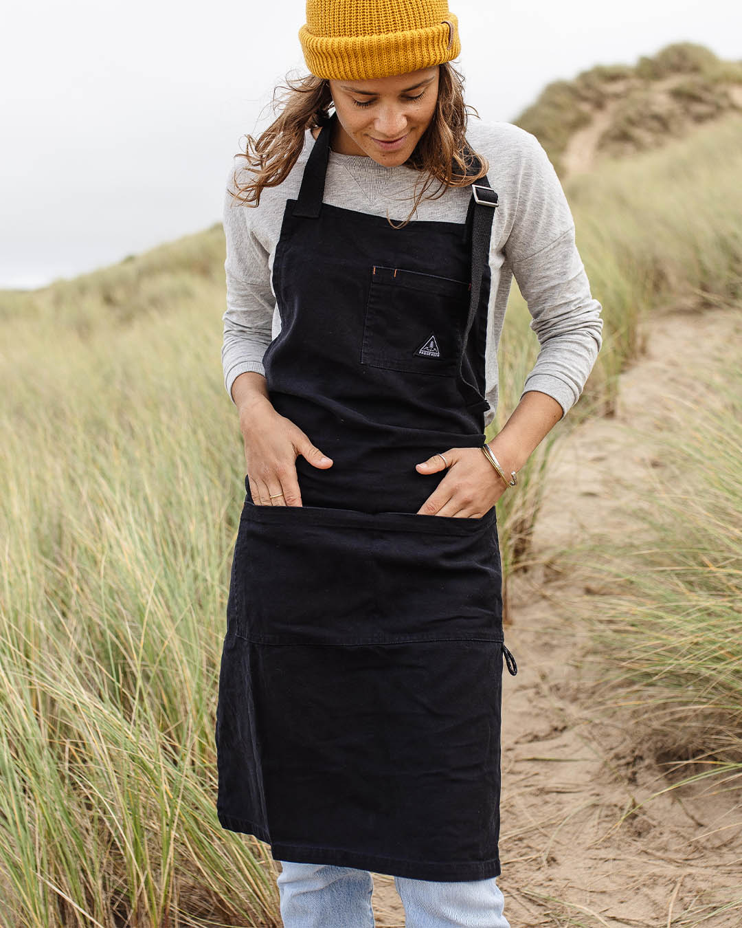 Yard Cotton Denim Apron - Black - Lifestyle