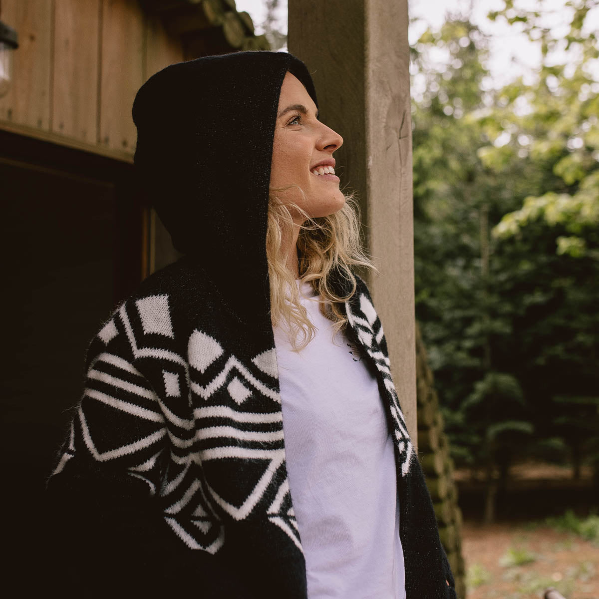 Palumbo Hooded Cardigan - Turbulence Grey - Lifestyle