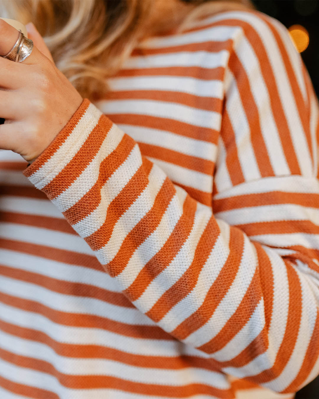 Panorama Striped LS T-Shirt - Glazed Ginger - Lifestyle