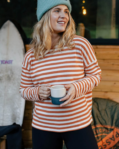Panorama Striped LS T-Shirt - Glazed Ginger - Lifestyle