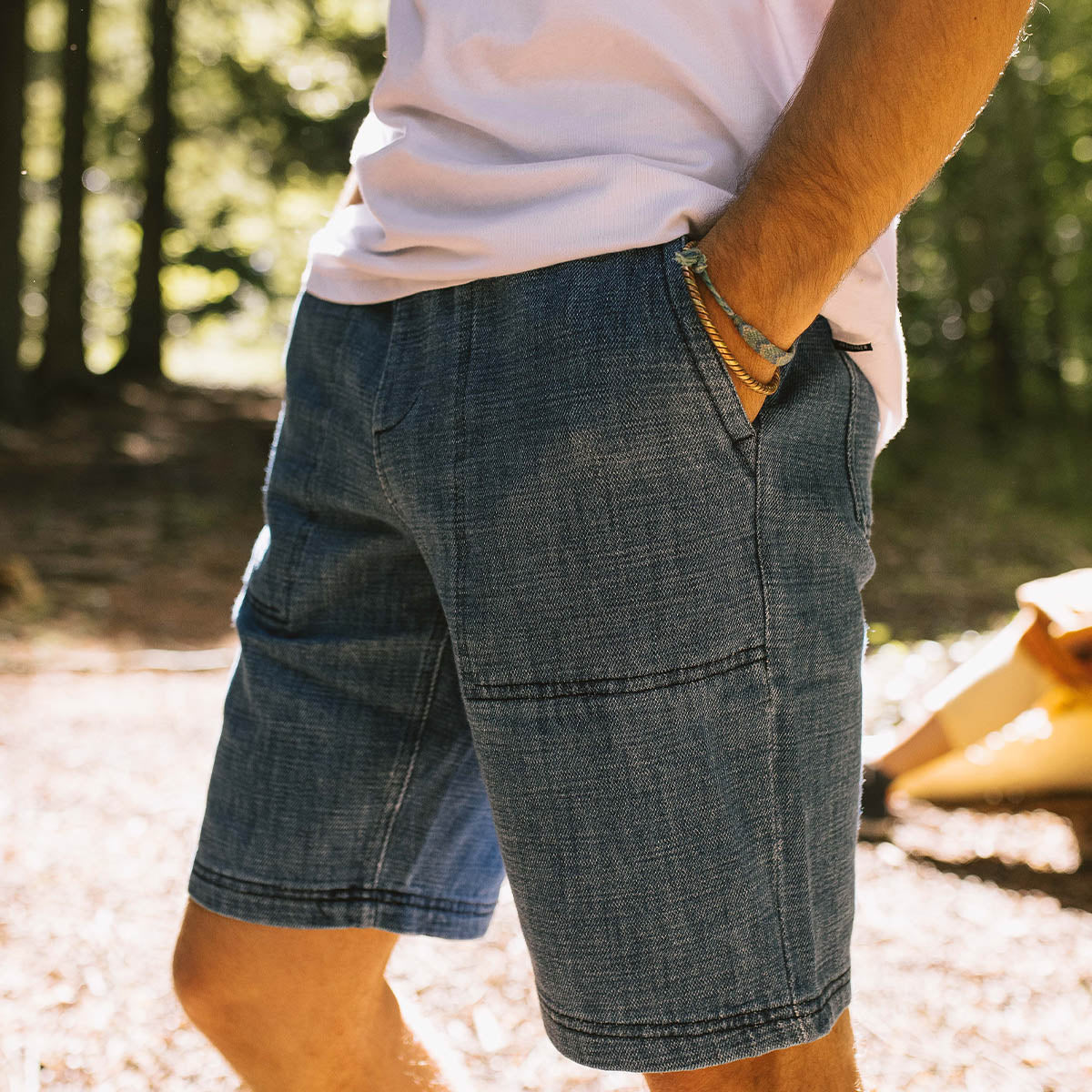 Pine Cord Shorts - Washed Denim - Lifestyle