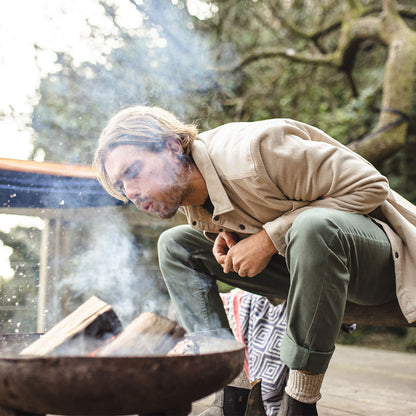Kodiak Sherpa Lined Cord Overshirt - Feather Grey - Lifestyle