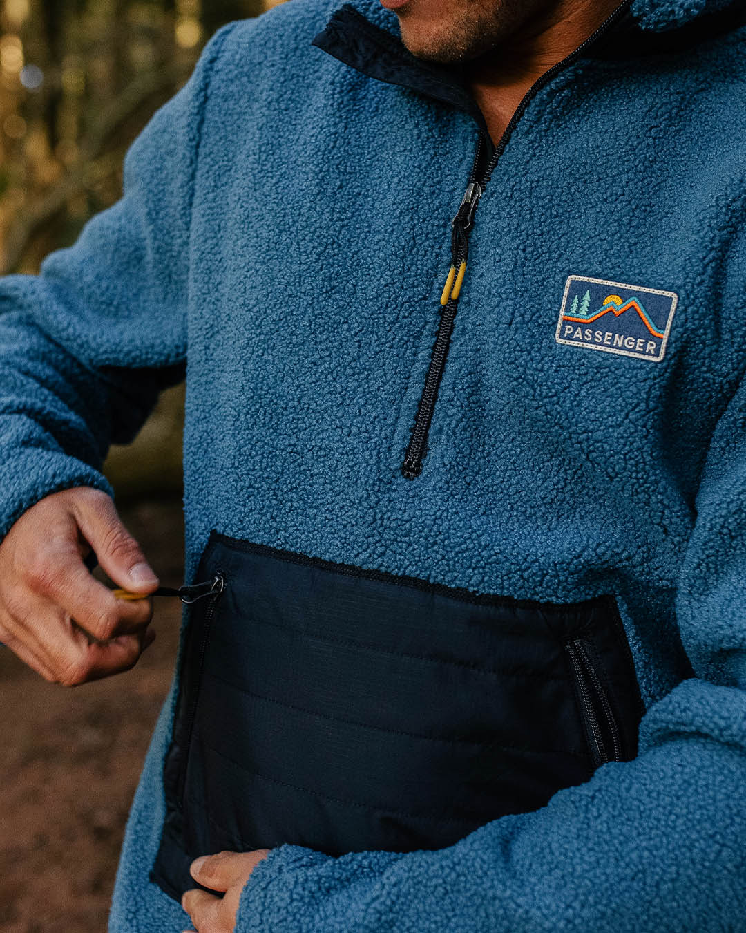 Oceanside Polar-Lined Sherpa Fleece - Blue Steel - Lifestyle