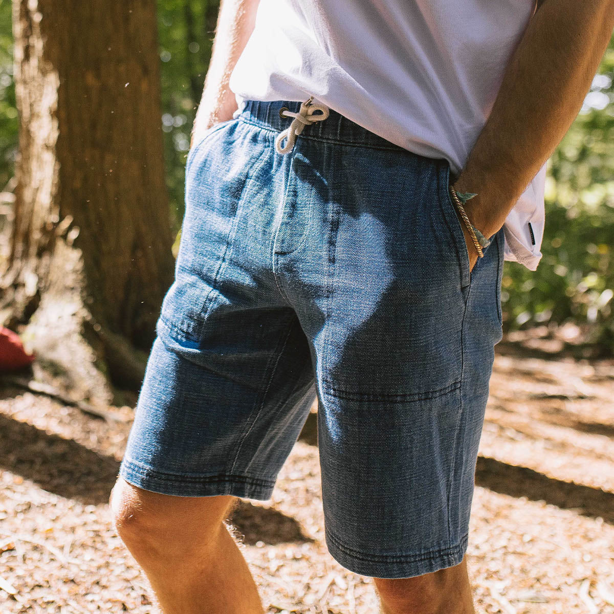 Pine Cord Shorts - Washed Denim - Lifestyle