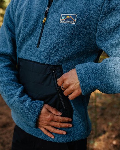 Oceanside Polar-Lined Sherpa Fleece - Blue Steel - Lifestyle