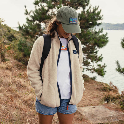 Fairbanks Full Zip Sherpa Fleece - Oatmeal - Lifestyle