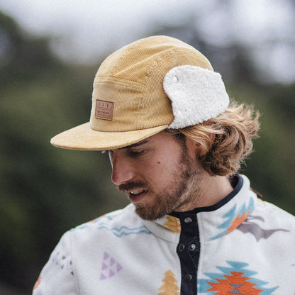 Cord Daytime Sherpa Lined Hat - Sandy Brown - Lifestyle