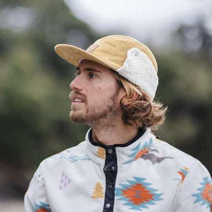 Cord Daytime Sherpa Lined Hat - Sandy Brown - Lifestyle