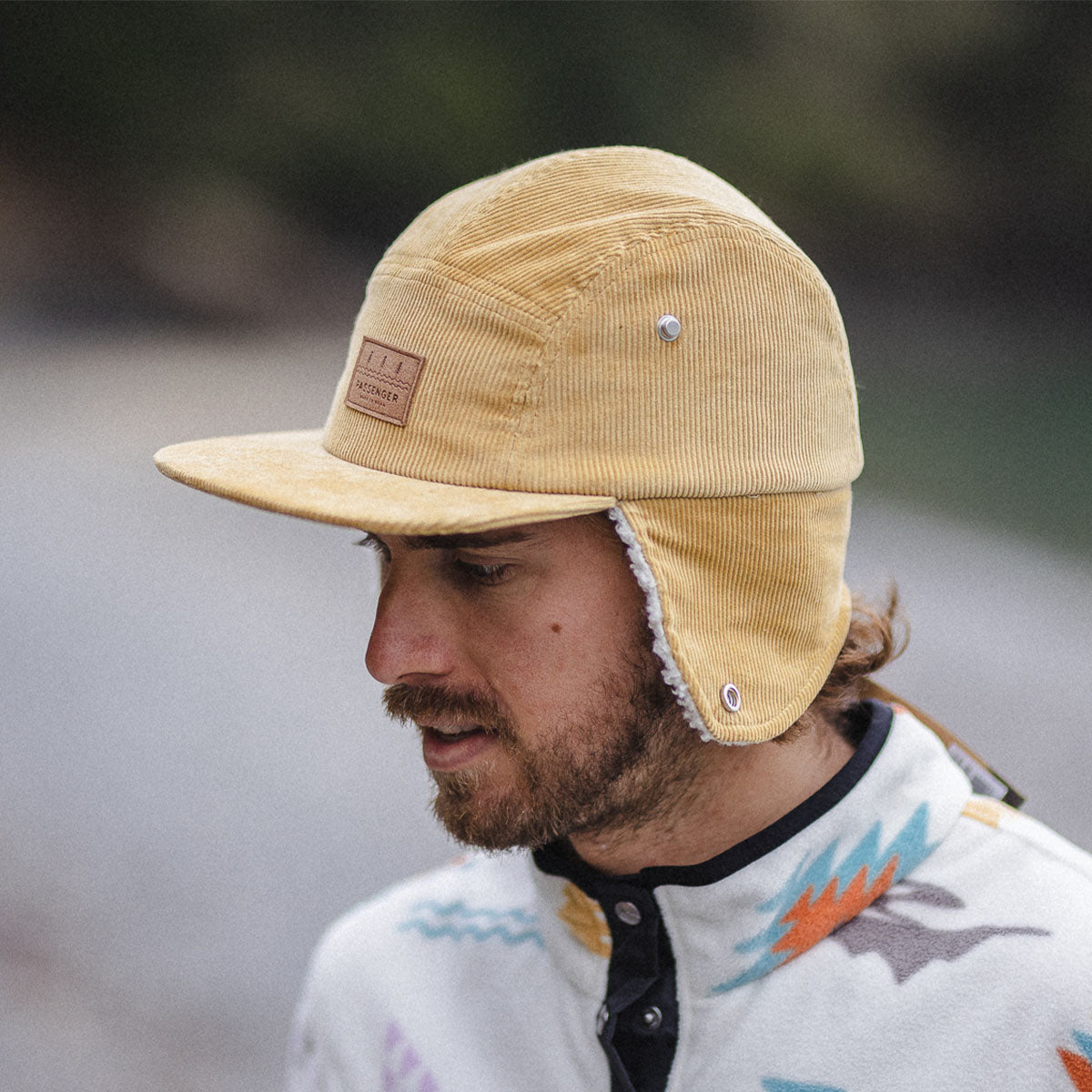 Cord Daytime Sherpa Lined Hat - Sandy Brown - Lifestyle