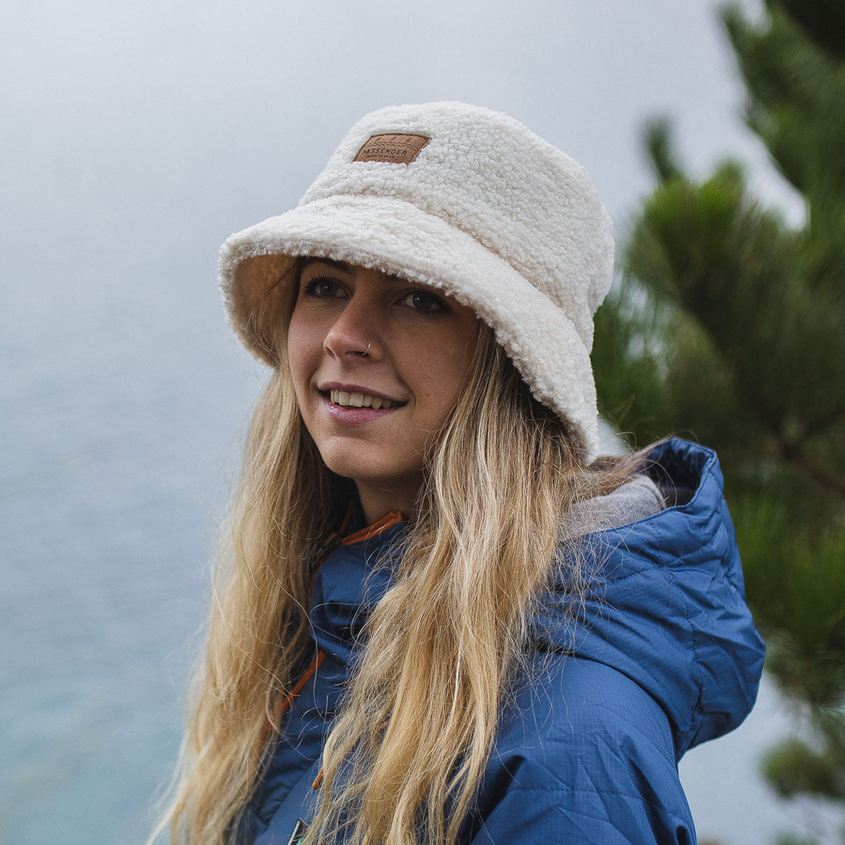 Snowfall Sherpa Hat - Oatmeal - Lifestyle