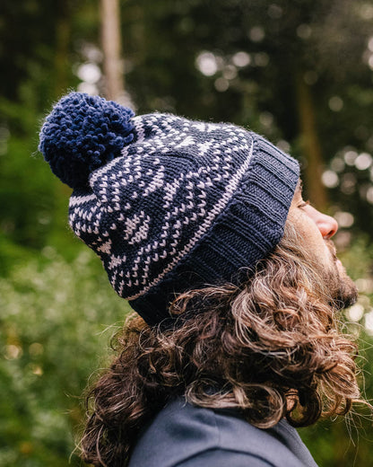 West Coast Bobble Hat - Rich Navy - Lifestyle
