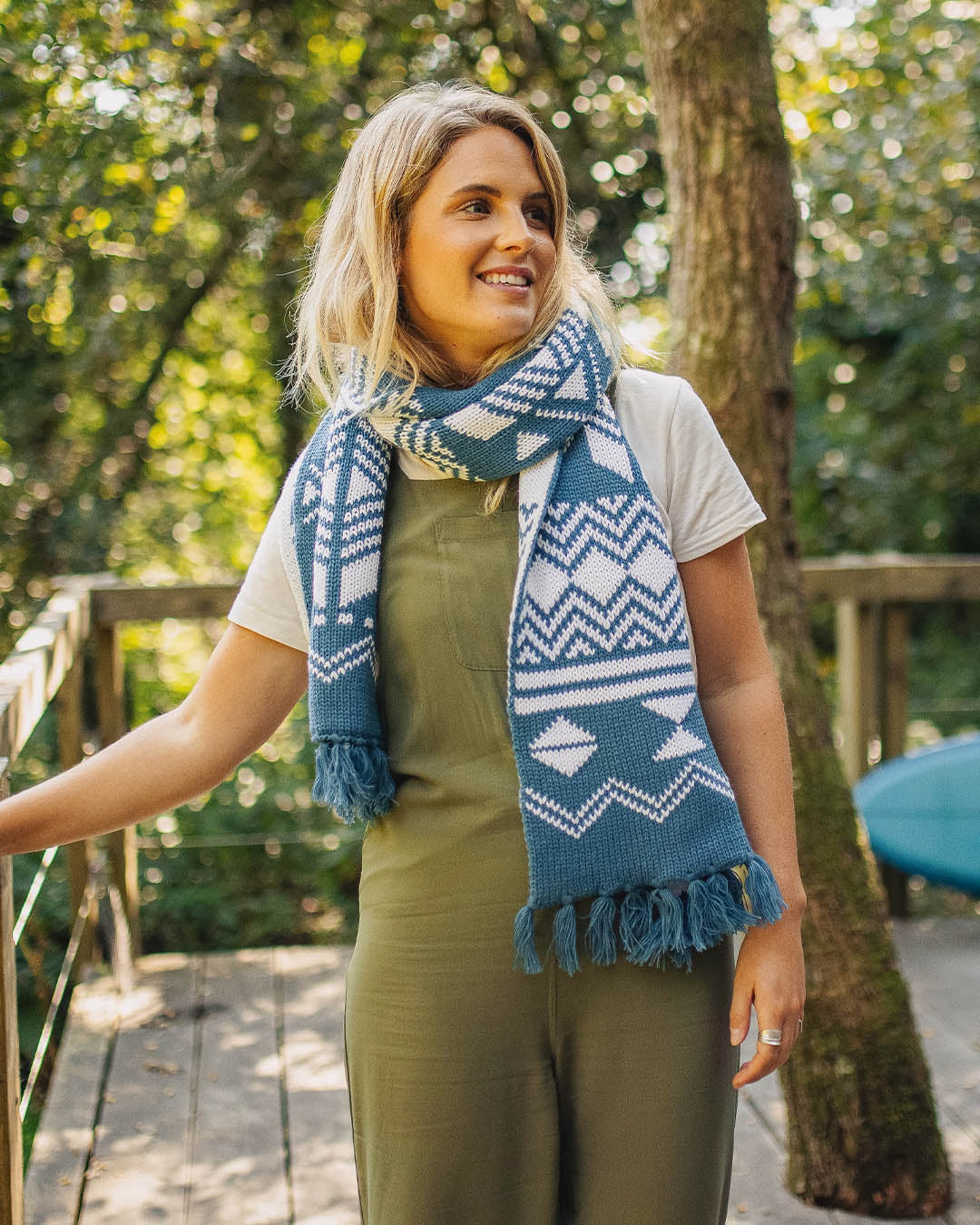 West Coast Acrylic Scarf - Blue Steel - Lifestyle
