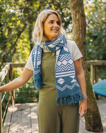 West Coast Acrylic Scarf - Blue Steel - Lifestyle