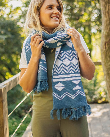 West Coast Acrylic Scarf - Blue Steel - Lifestyle