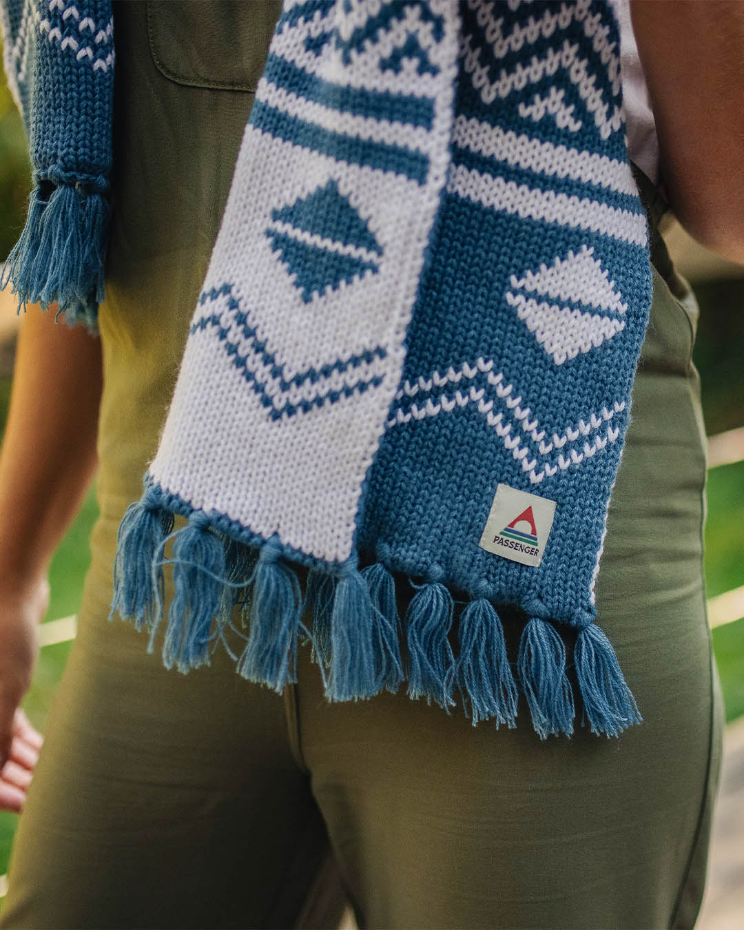 West Coast Acrylic Scarf - Blue Steel - Lifestyle