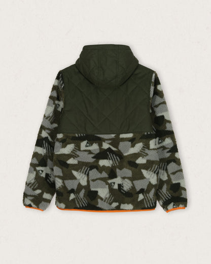 Sefton Deep-Pile Sherpa Full Zip Fleece - Fir Tree - Lifestyle