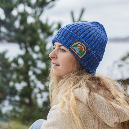 Katira Rib Knit Beanie - Blue Coral - Lifestyle