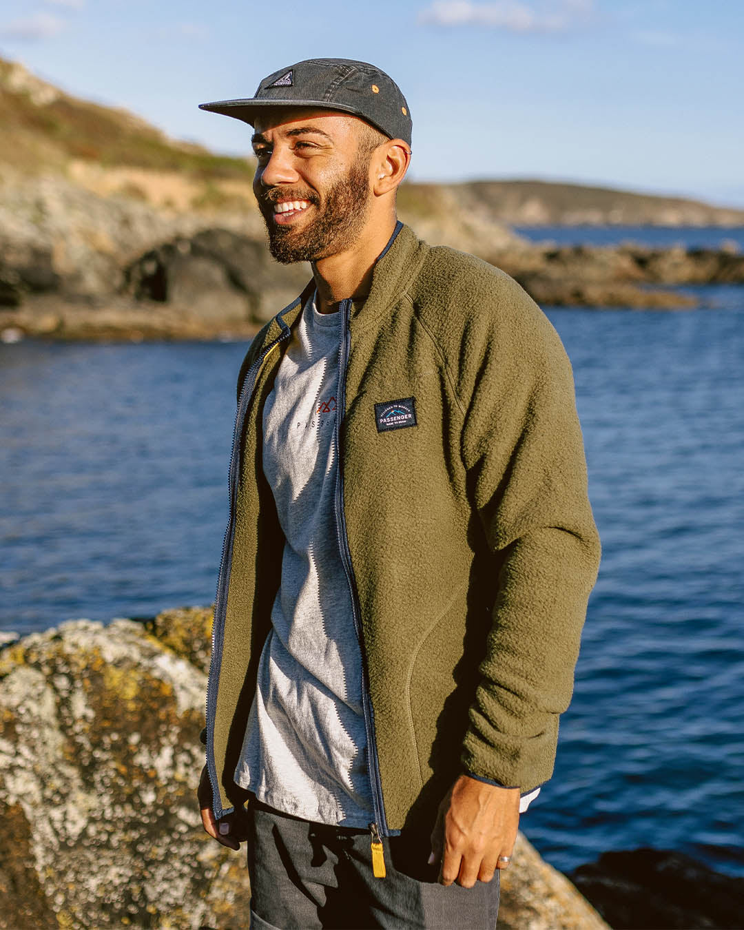 Tripper Full Zip Sherpa Fleece - Khaki - Lifestyle