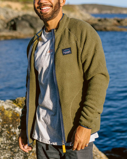 Tripper Full Zip Sherpa Fleece - Khaki - Lifestyle