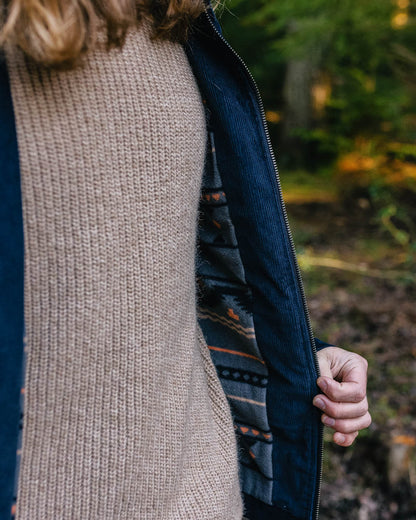 Alder Cord Jacket - Deep Navy - Lifestyle