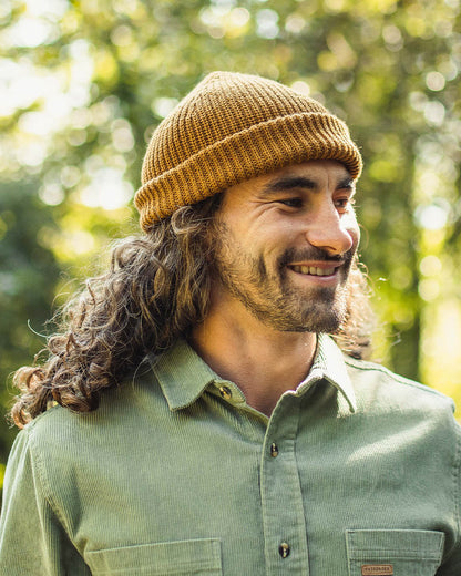 Compass Acrylic Beanie - Golden Brown - Lifestyle