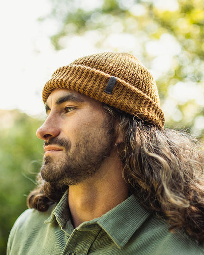 Compass Acrylic Beanie - Golden Brown - Lifestyle