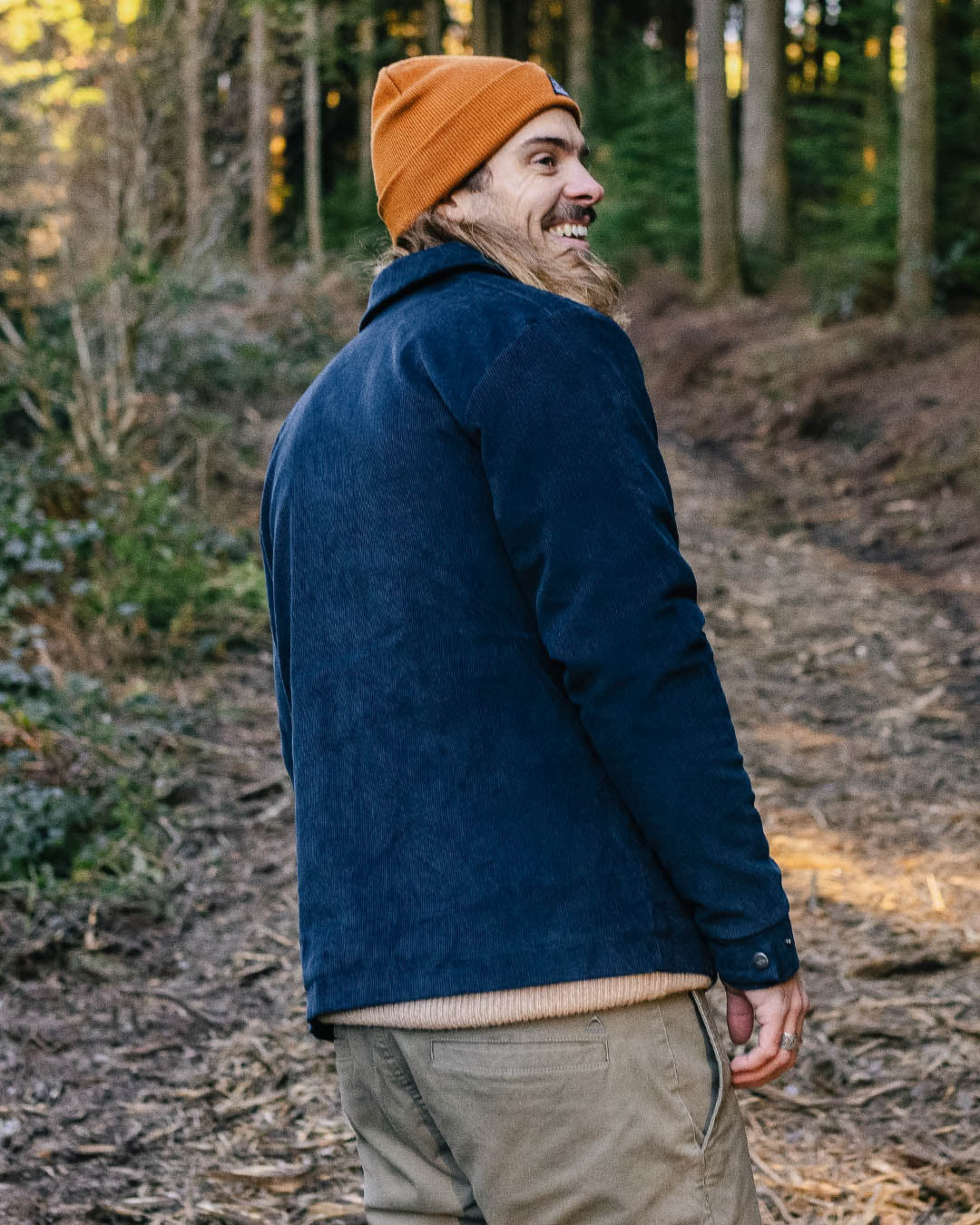 Alder Cord Jacket - Deep Navy - Lifestyle
