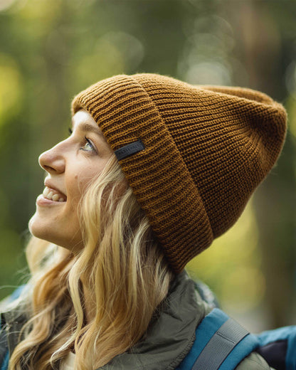 Compass Acrylic Beanie - Golden Brown - Lifestyle