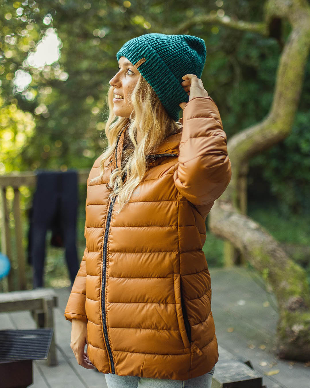 Compass Acrylic Beanie - Shaded Spruce - Lifestyle