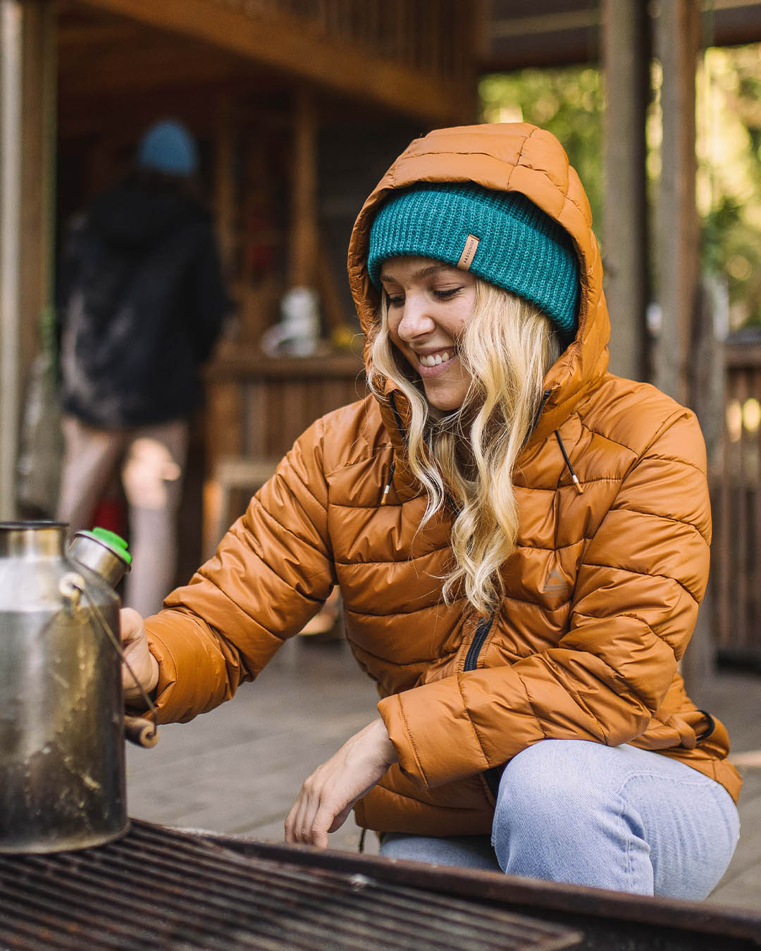 Compass Acrylic Beanie - Shaded Spruce - Lifestyle