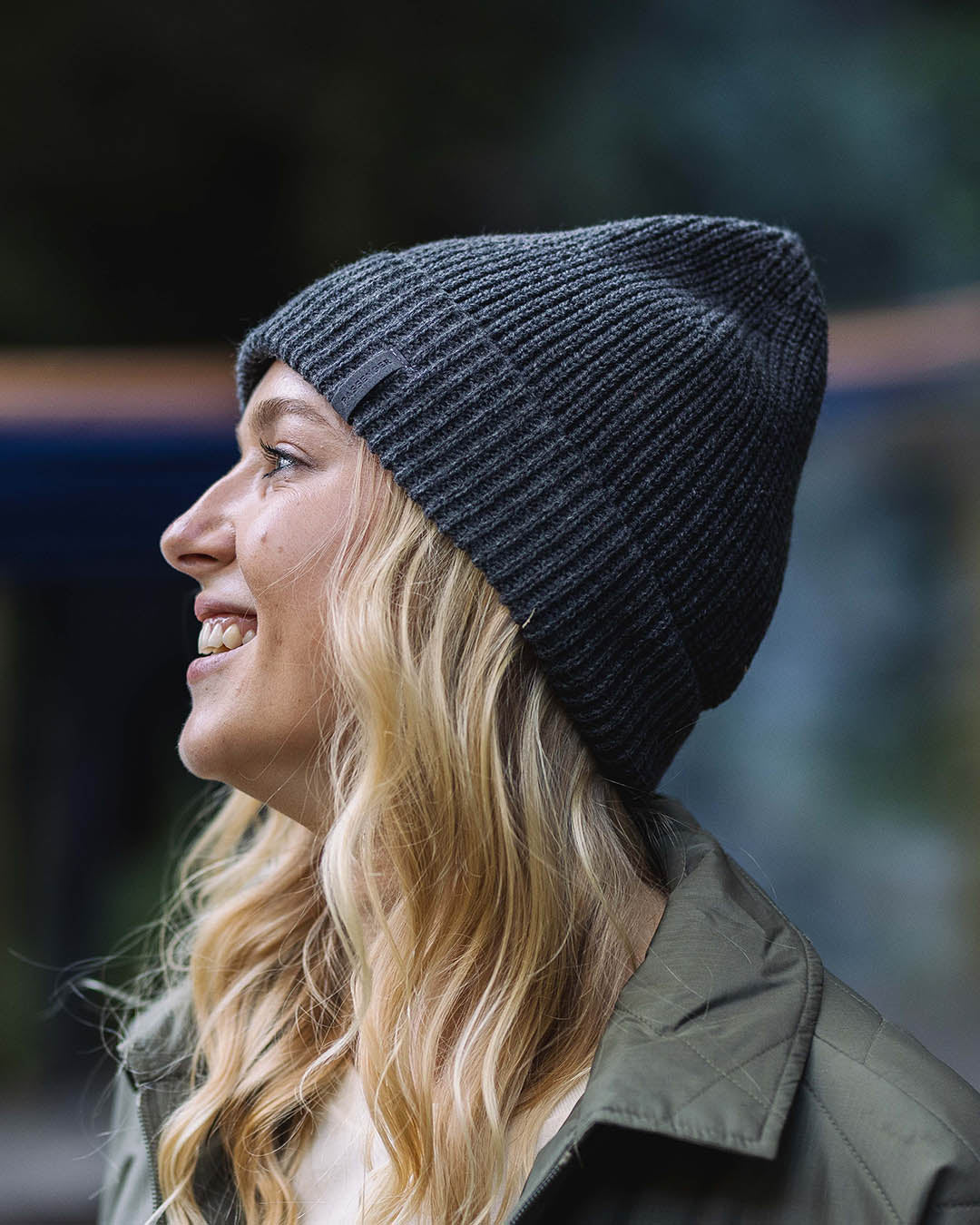 Compass Acrylic Beanie - Charcoal - Lifestyle