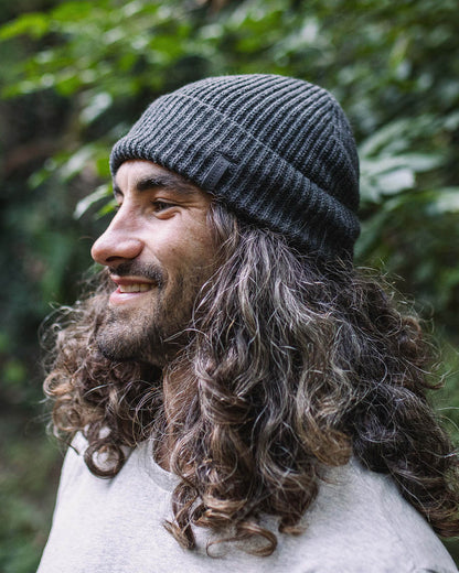 Compass Acrylic Beanie - Charcoal - Lifestyle