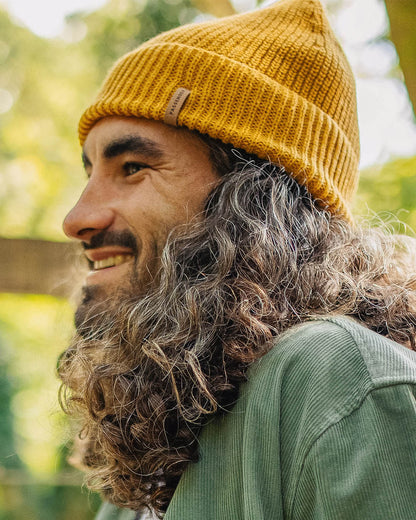 Compass Acrylic Beanie - Mustard Yellow - Lifestyle