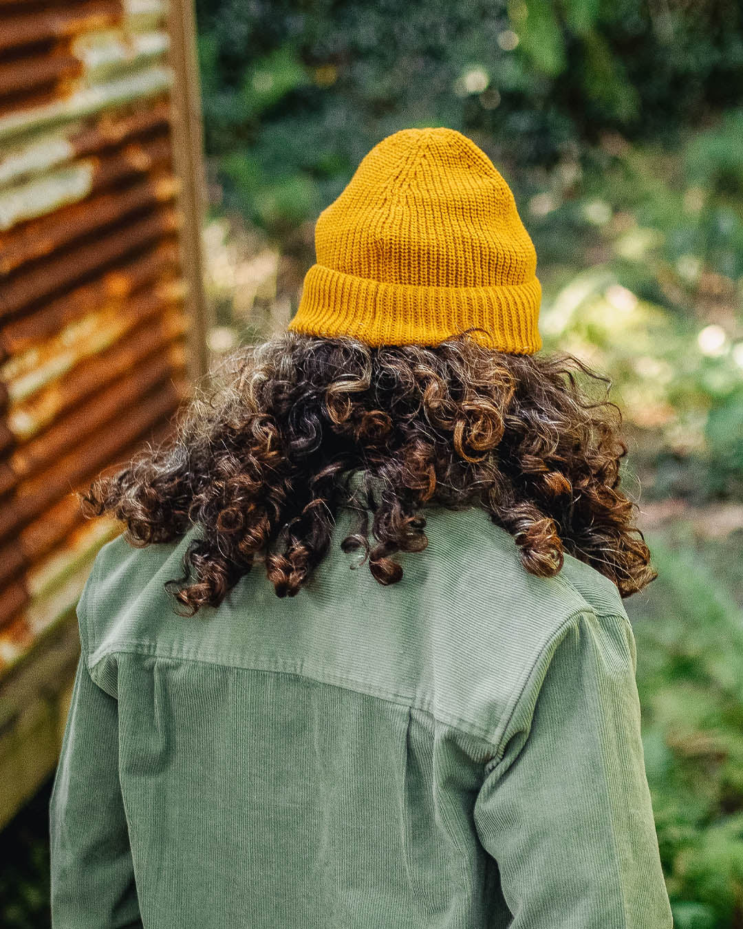 Compass Acrylic Beanie - Mustard Yellow - Lifestyle