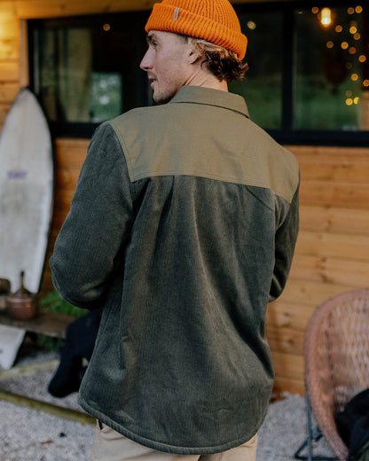 Kodiak Sherpa Lined Cord Overshirt - Dusty Olive - Lifestyle