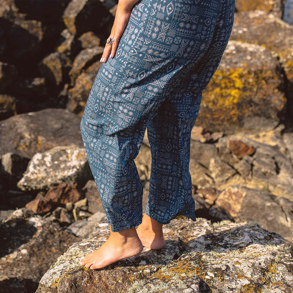 Spirit Jumpsuit - Blue Coral Geo Tile - Lifestyle