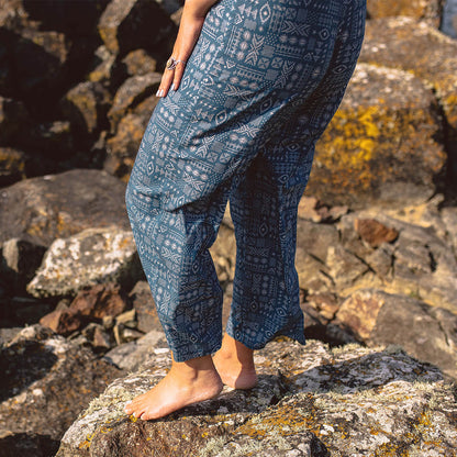 Spirit Jumpsuit - Blue Coral Geo Tile - Lifestyle