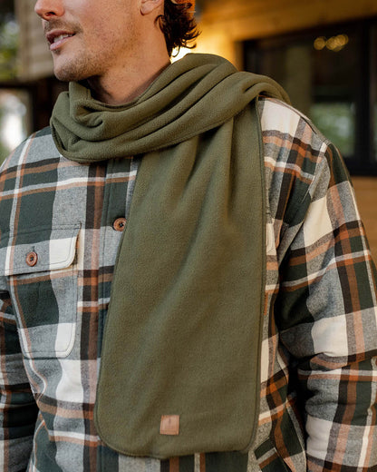 Campfire Polar Fleece Scarf - Khaki - Lifestyle