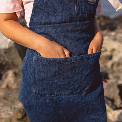 Yard Organic Cotton Denim Apron - Dark Denim - Lifestyle