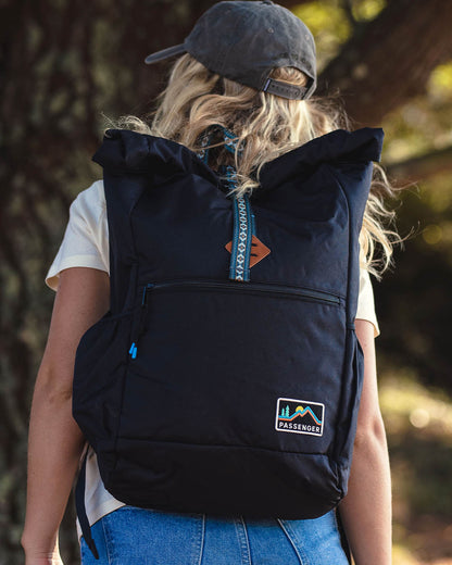 Backwoods Rolltop 32L Backpack - Black - Lifestyle