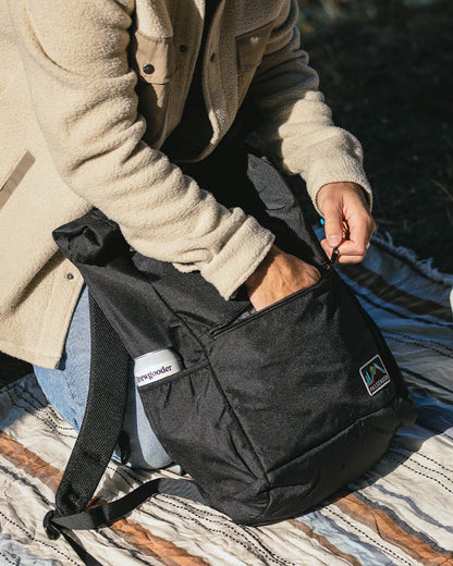 Backwoods Rolltop 32L Backpack - Black - Lifestyle