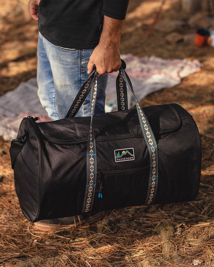 Weekender 58L Polyester Duffle Bag - Black - Lifestyle