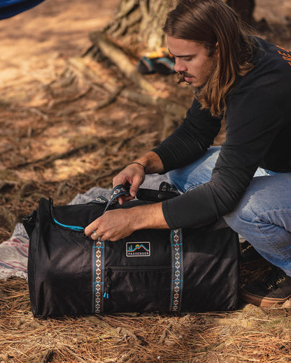 Weekender 58L Polyester Duffle Bag - Black - Lifestyle