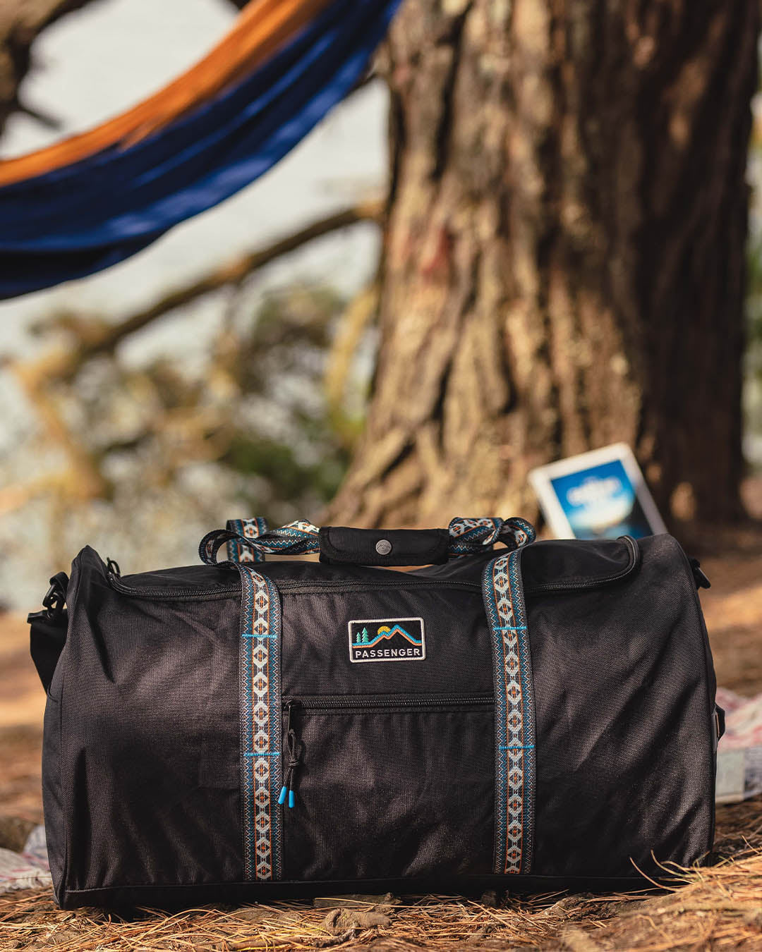 Weekender 58L Polyester Duffle Bag - Black - Lifestyle